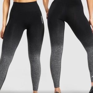 🦈GYMSHARK Black and Grey Ombré Leggings🦈